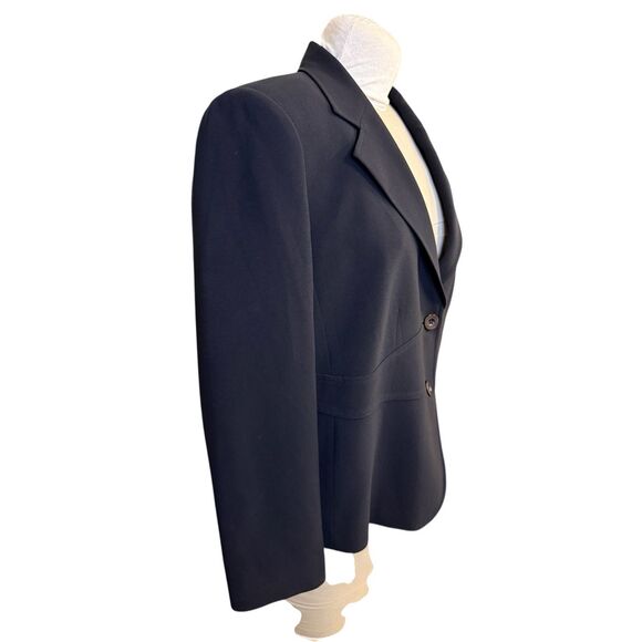 Talbots Blazer Plus Sz.14W Petite Set In Waist Career Professional Black - Picture 3 of 6